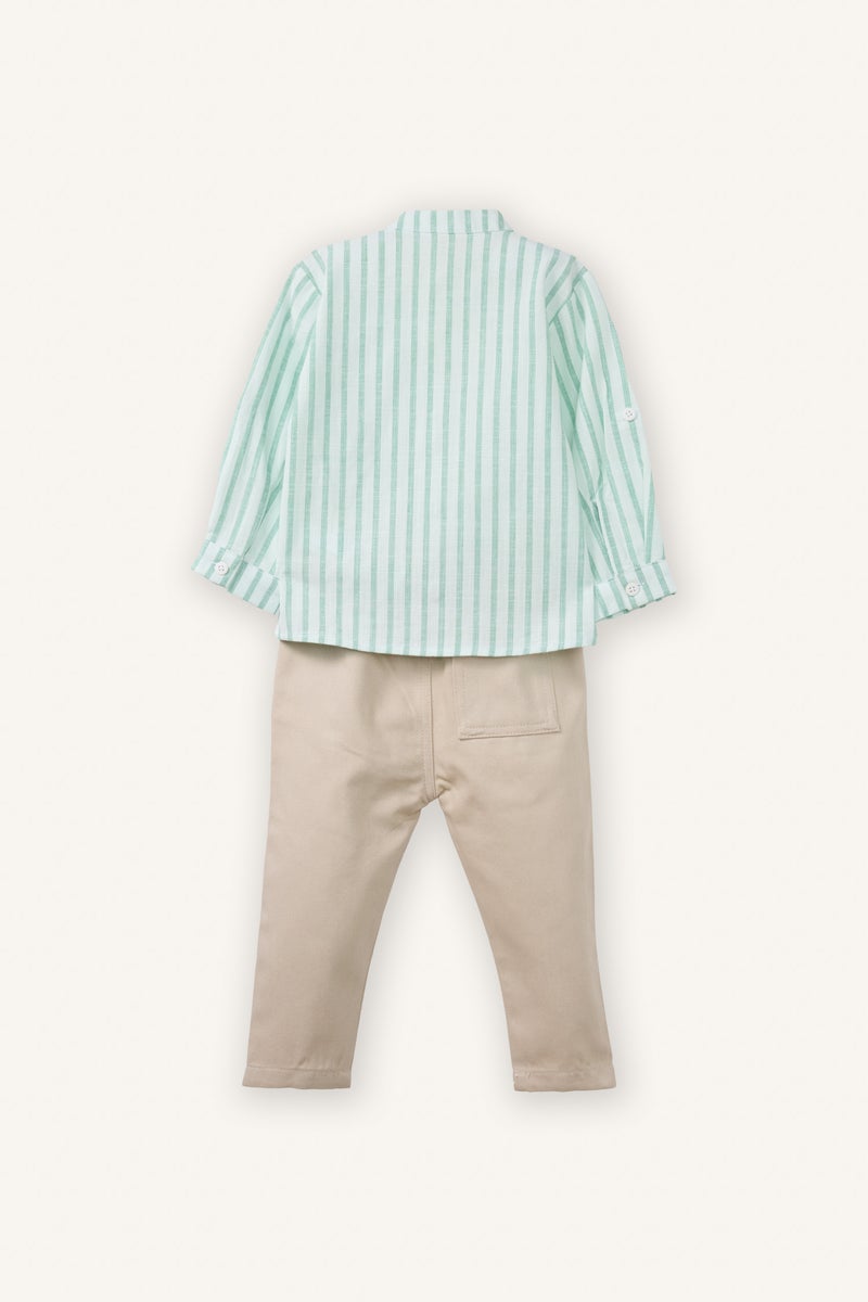 ديفاكتو طقم اولادي قميص وبنطلون قصة عادية - قطعتين - Image 5